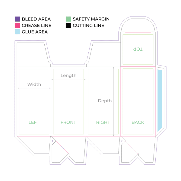 Auto Bottom Boxes Dieline